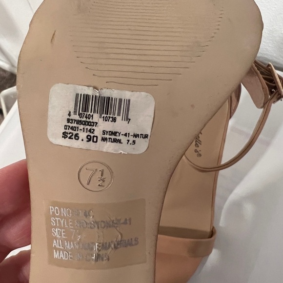3/$25🎈Brecklles Sydney’s open toe single strap ankle strap stilettos sandals - Picture 11 of 12